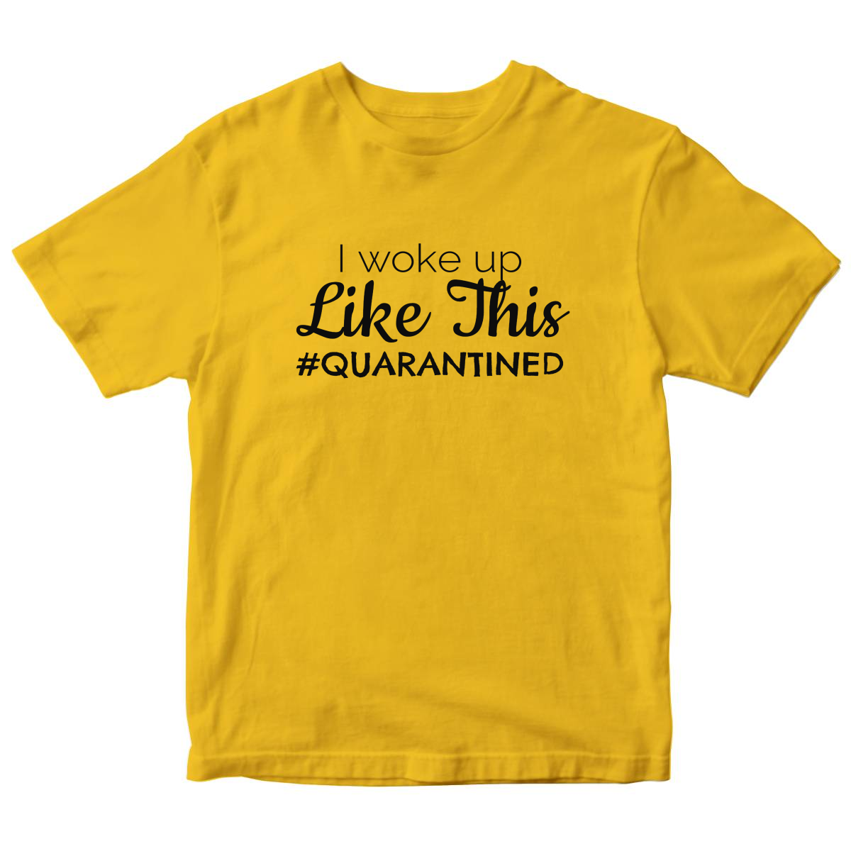 I WOKE UP Kids T-shirt | Yellow