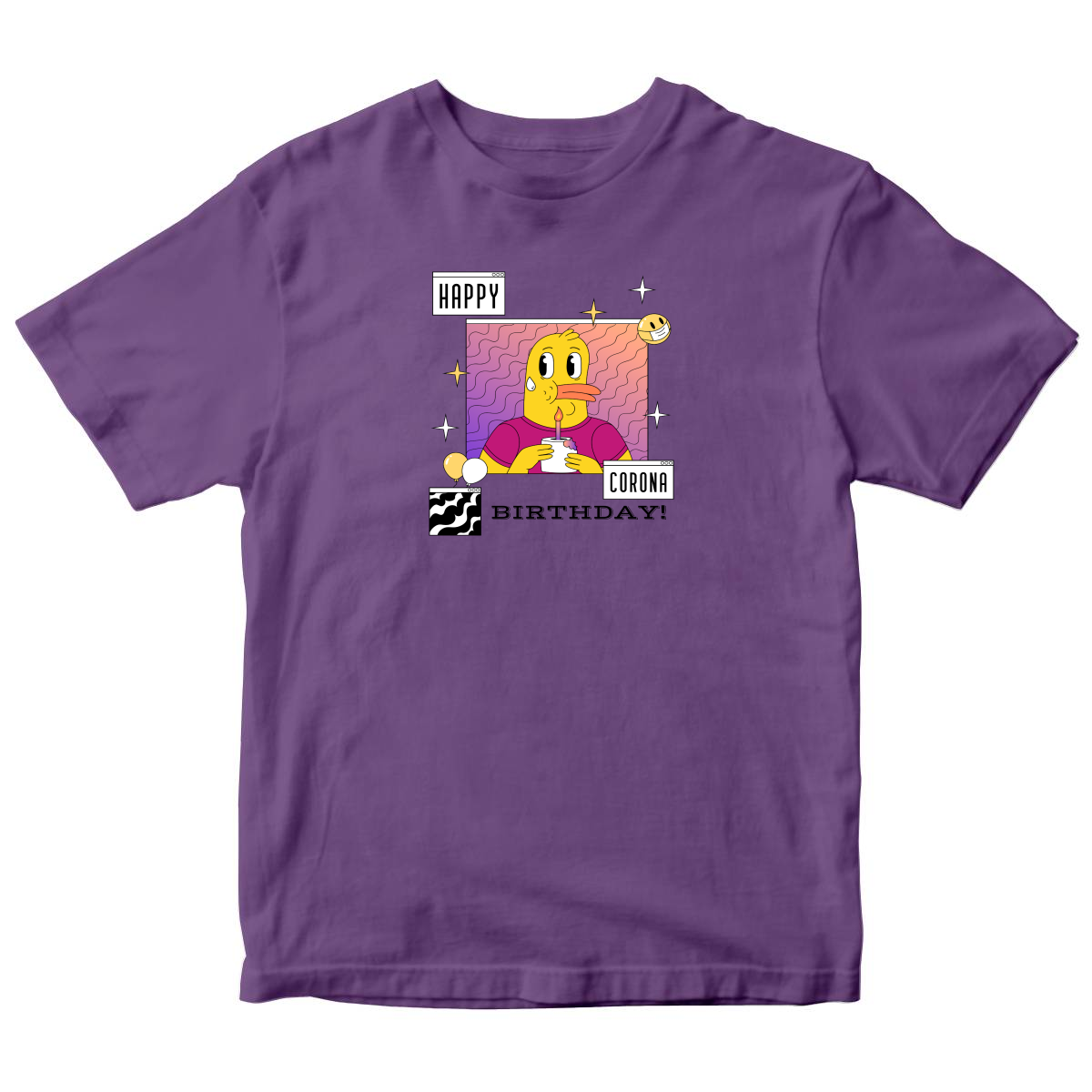 Happy Corona Birthday Toddler T-shirt | Purple