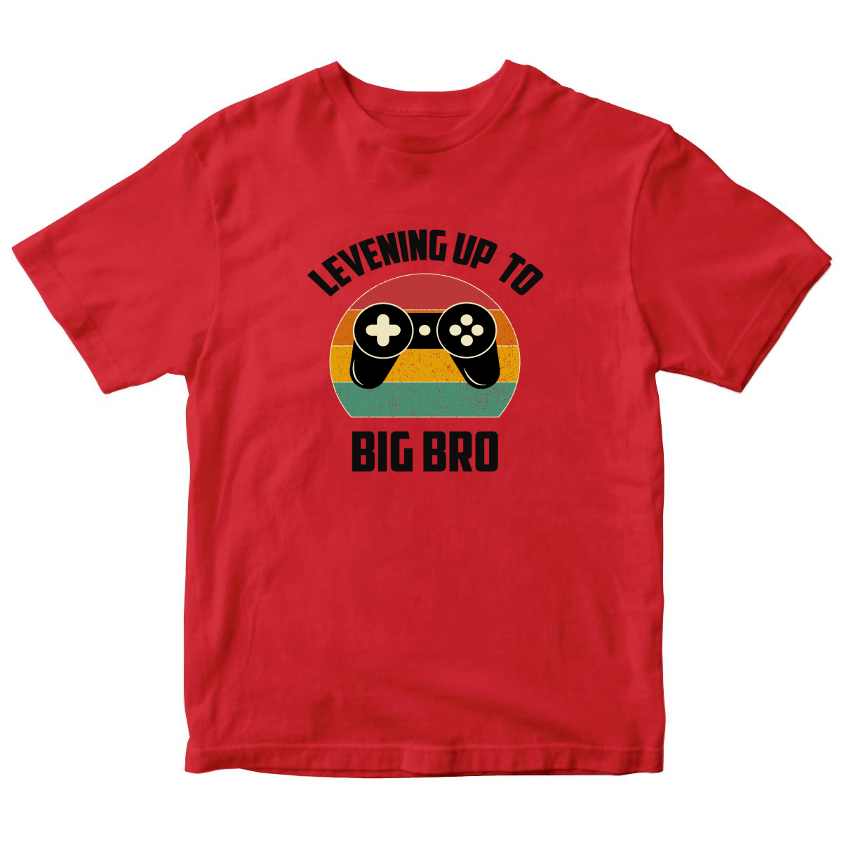 Leveling Up To Big Bro-2 Kids T-shirt | Red