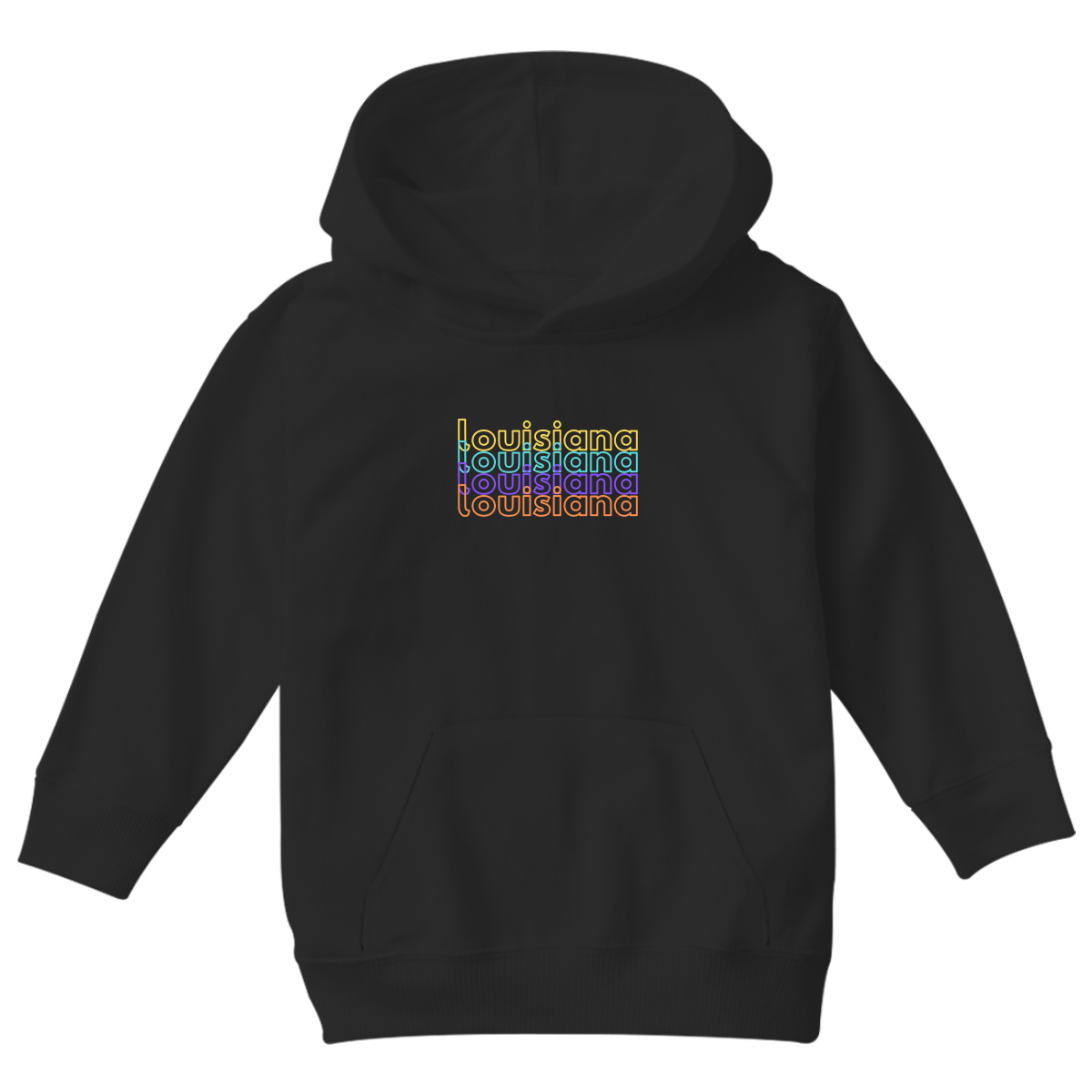 Louisiana Kids Hoodie | Black