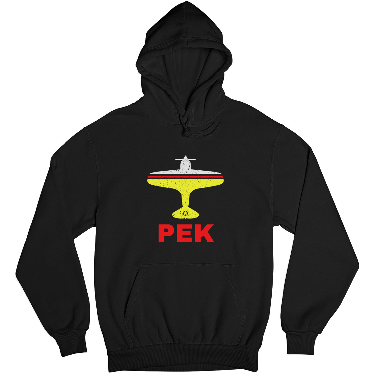 Fly Beijing PEK Airport Unisex Hoodie | Black