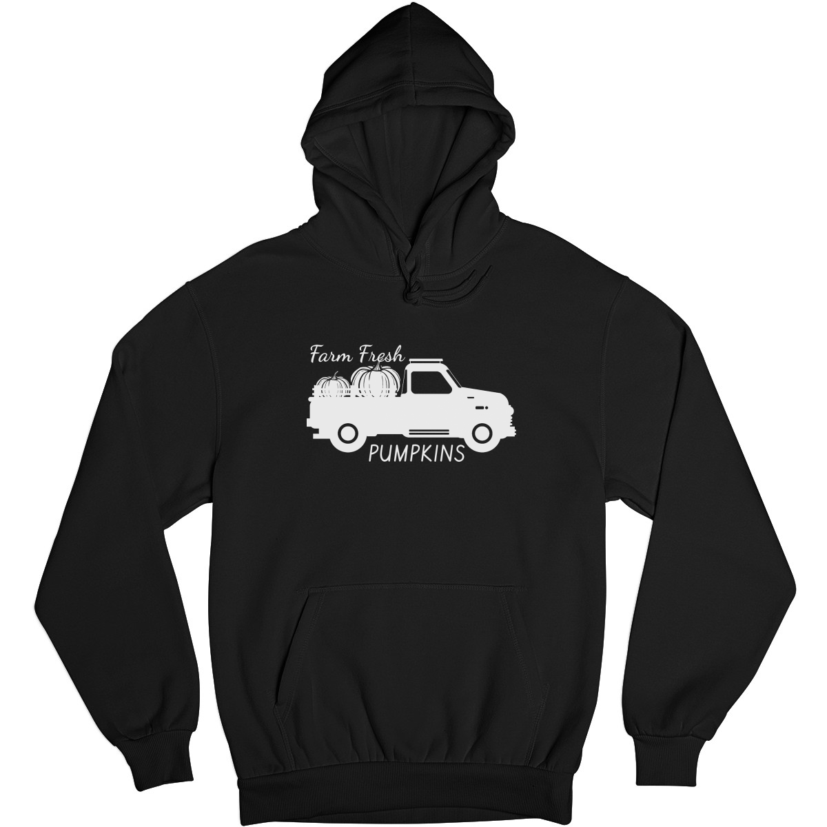 Farm Fresh Pumpkins Unisex Hoodie | Black