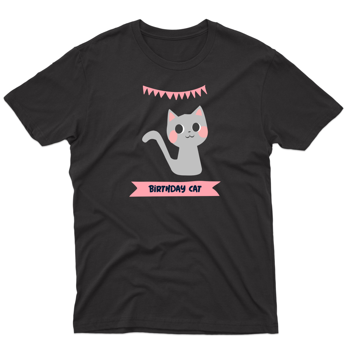 Birthday Cat Men's T-shirt | Black