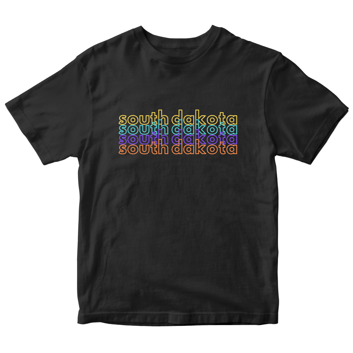 South Dakota Kids T-shirt | Black