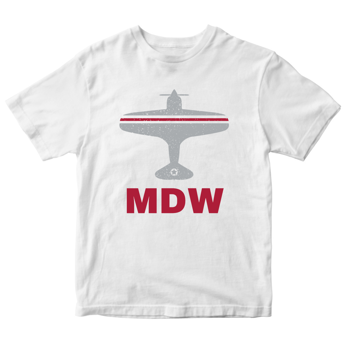 Fly Chicago MDW Airport Kids T-shirt | White