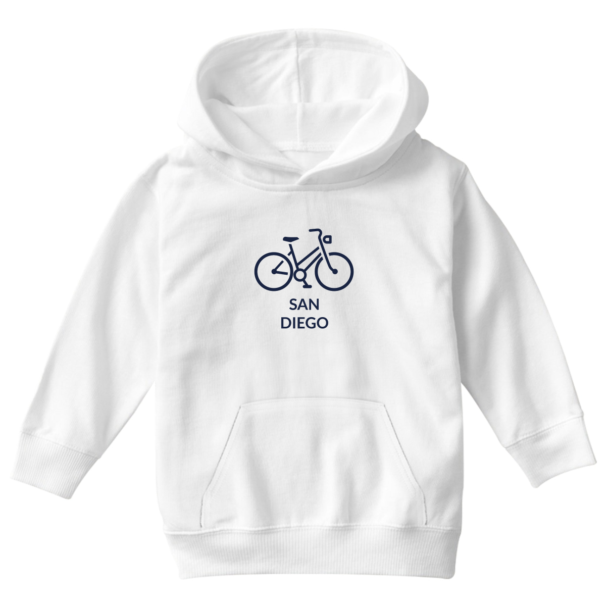 Bike San Diego Represent Kids Hoodie | White