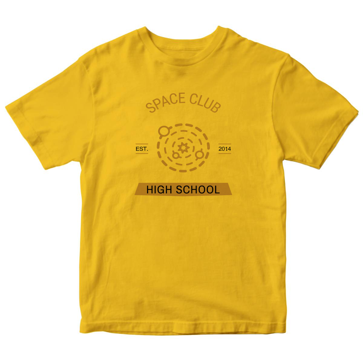 Space Club High School Kids T-shirt | Yellow