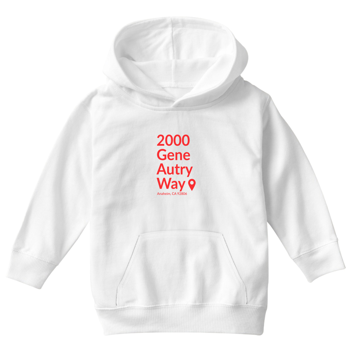 Anaheim Baseball Stadium Kids Hoodie | White