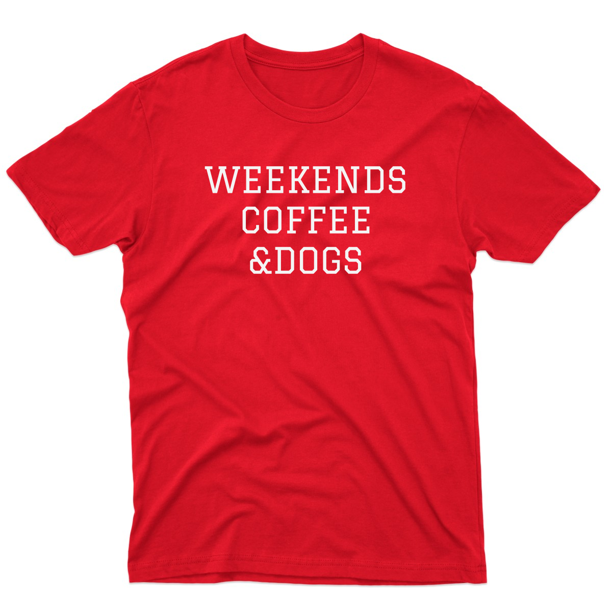 Weekends Coffee & Dogs Men's T-shirt | Red