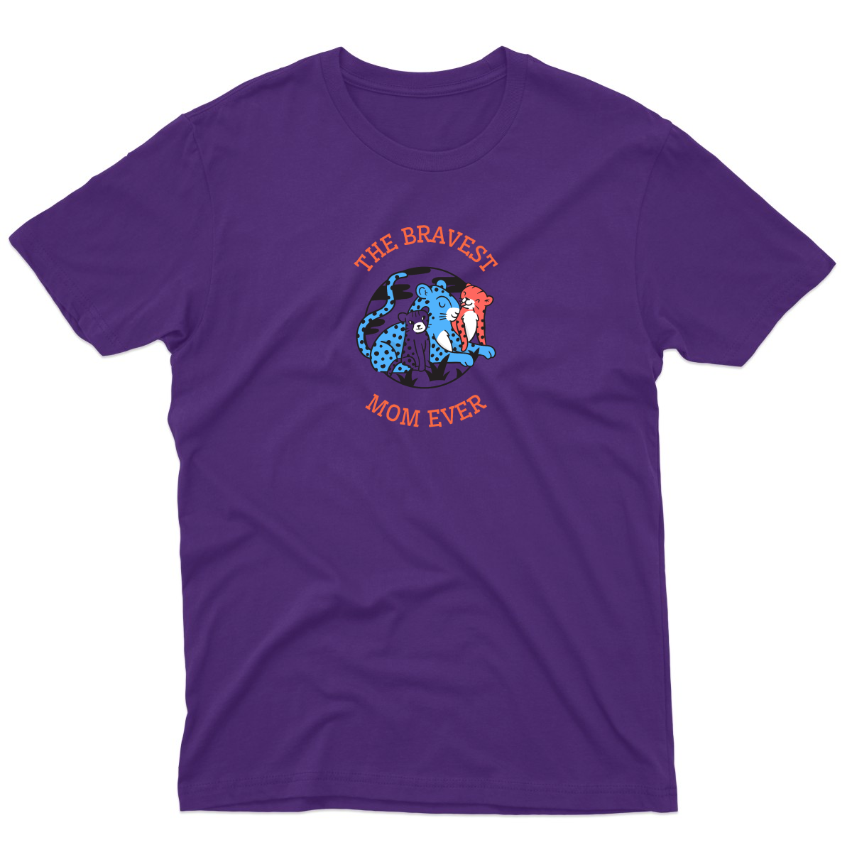 The Bravest Mom Ever Men's T-shirt | Purple