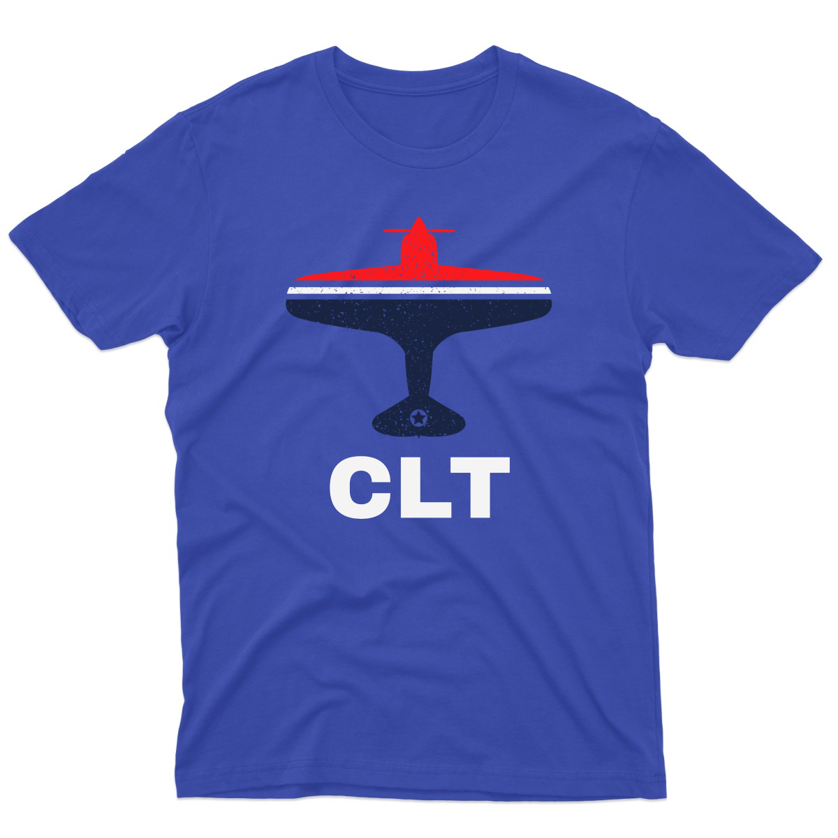 Fly Charlotte CLT Airport Men's T-shirt | Blue