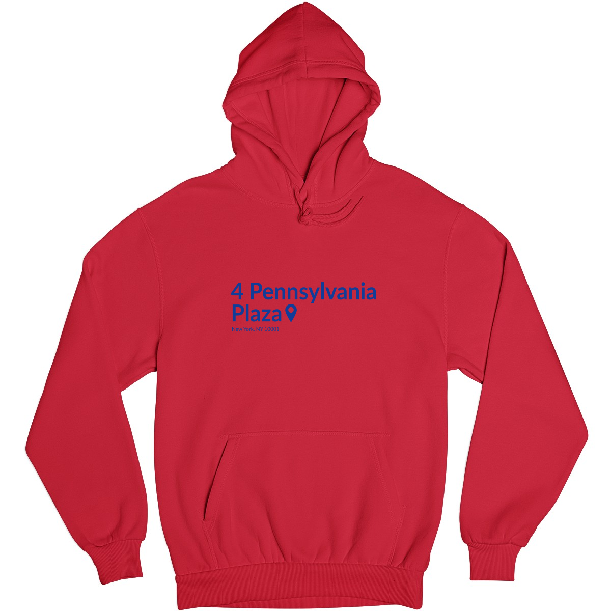 New York Basketball Stadium Unisex Hoodie | Red