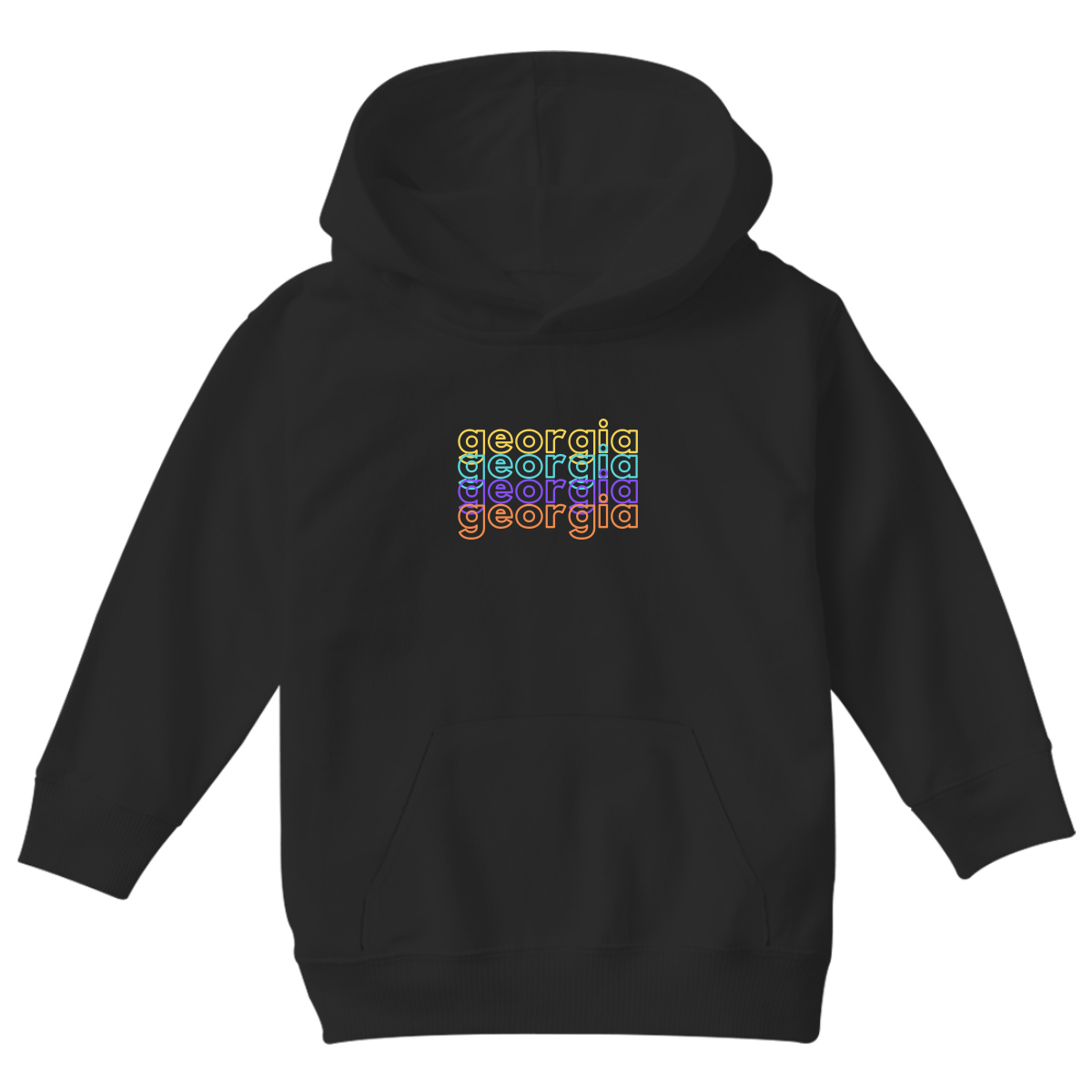 Georgia Kids Hoodie | Black