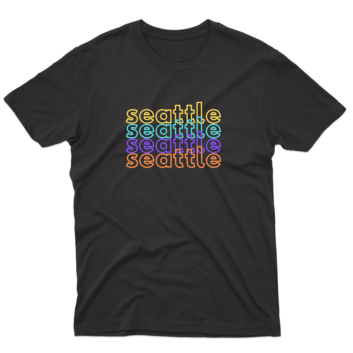 Seattle Men's T-shirt | Black