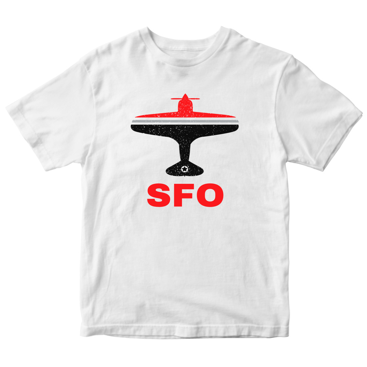 Fly San Francisco SFO Airport Kids T-shirt | White