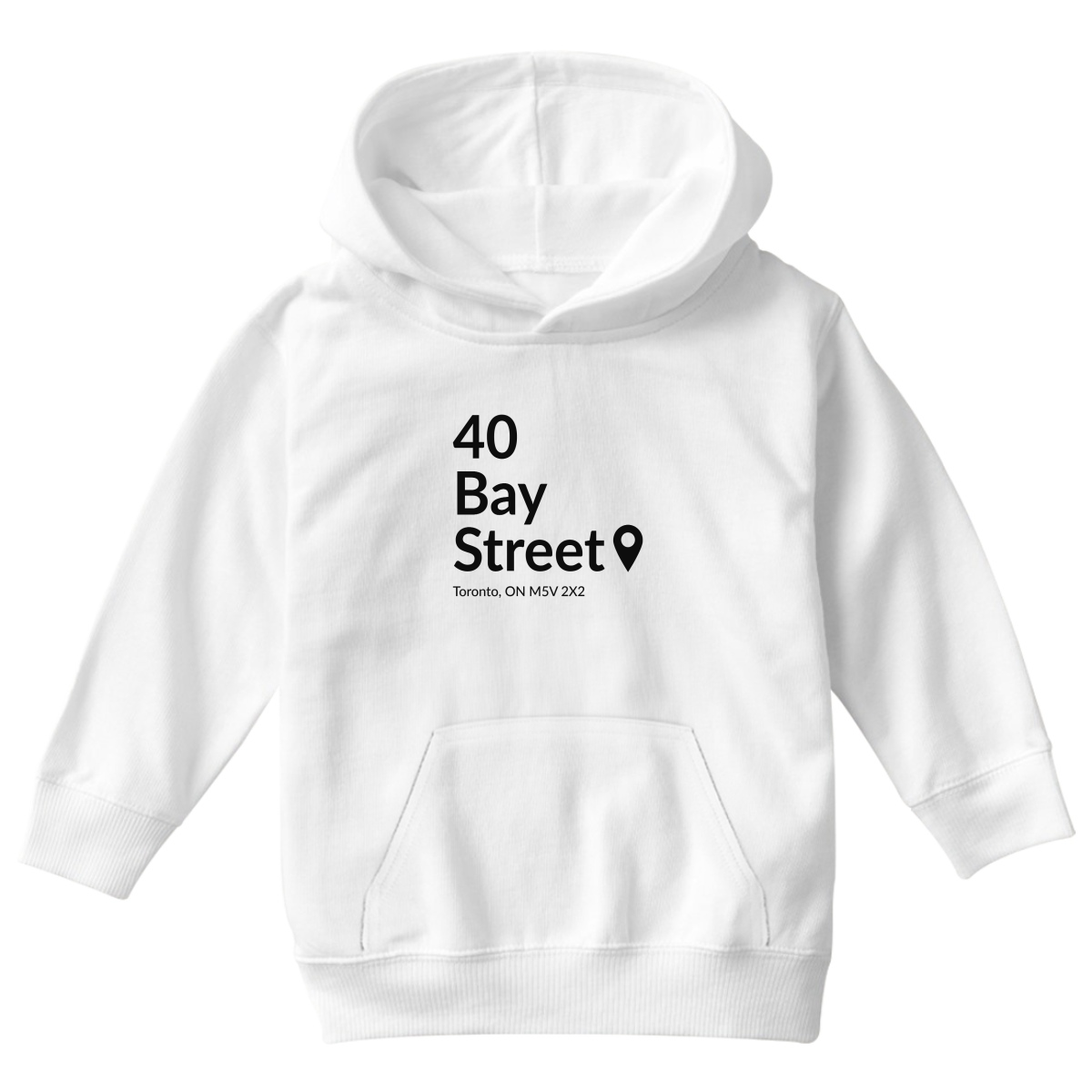 Toronto Basketball Stadium Kids Hoodie | White