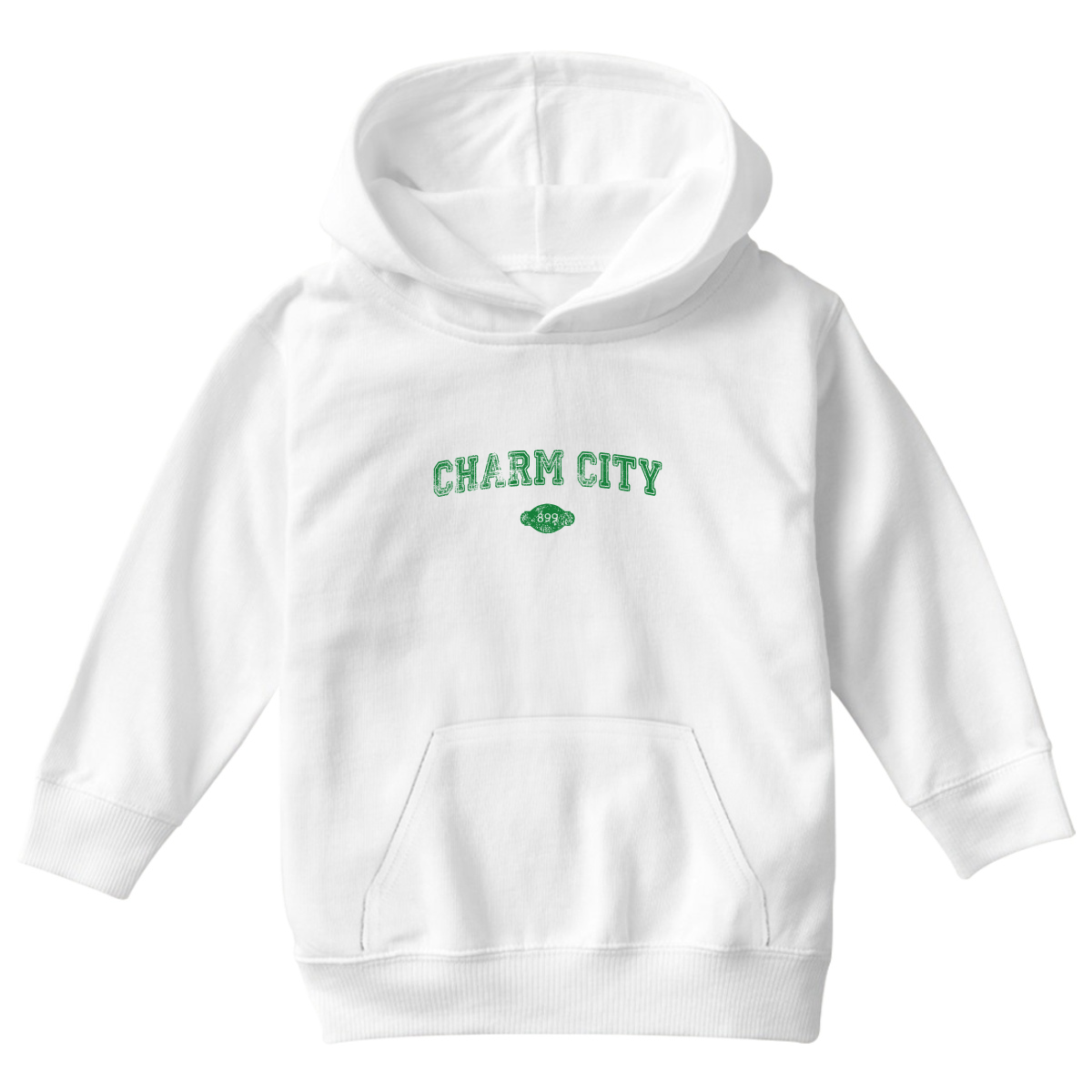 Charm City 1729 Represent Kids Hoodie | White