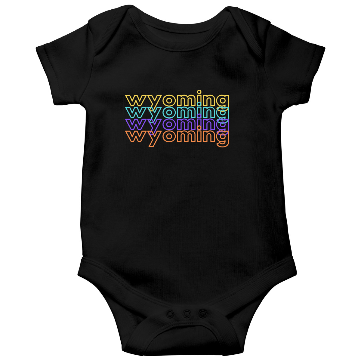 Wyoming Baby Bodysuit | Black