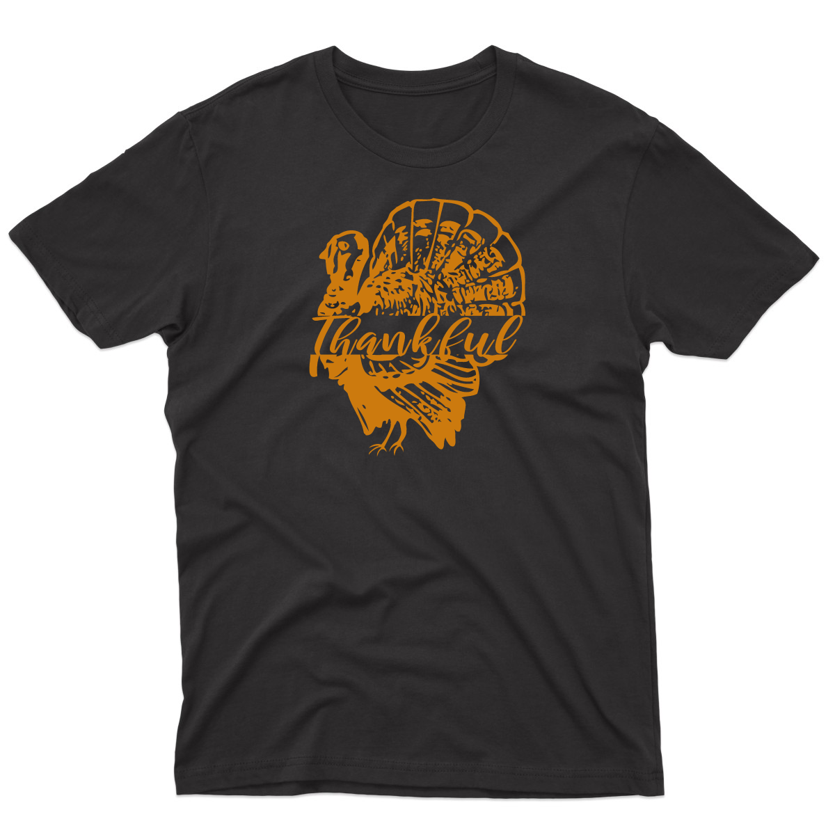 Thankful Turkey Men's T-shirt | Black