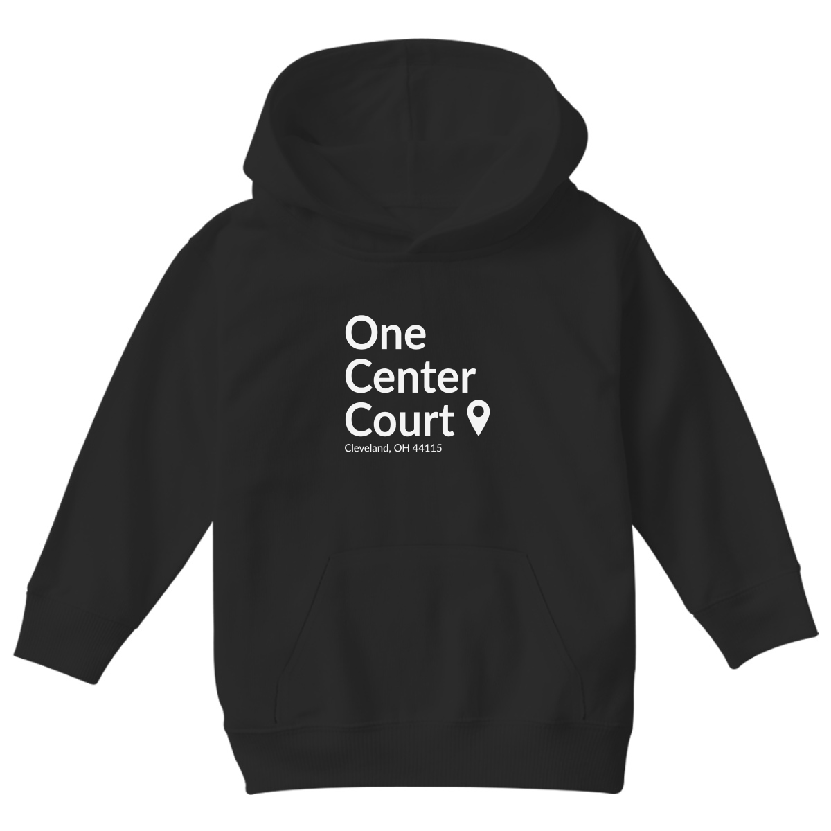 Cleveland Basketball Stadium Kids Hoodie | Black