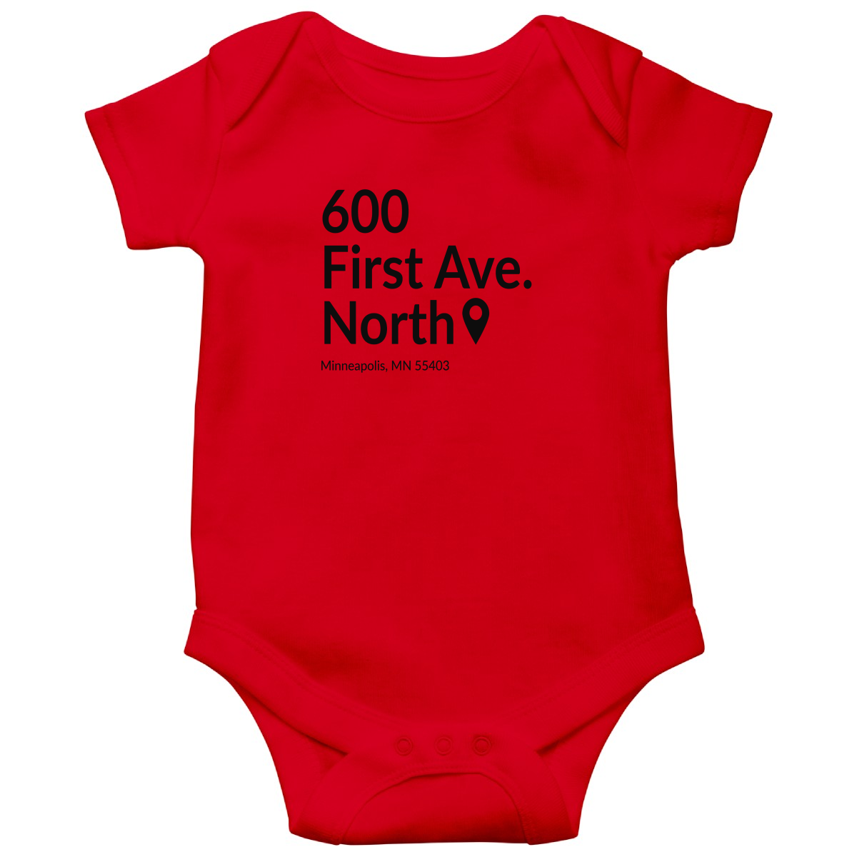 Minnesota Basketball Stadium Baby Bodysuits | Red