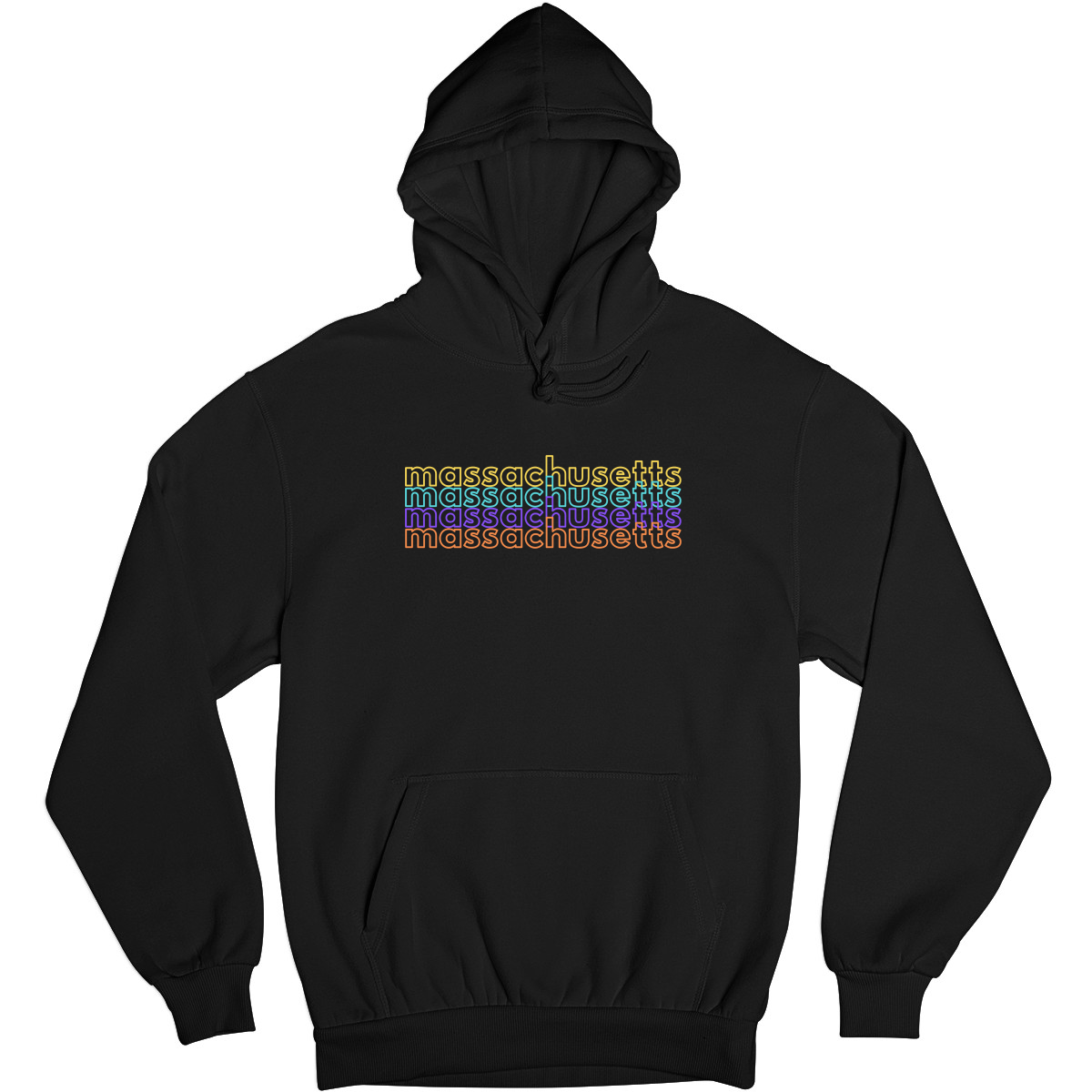 Massachusetts Unisex Hoodie | Black