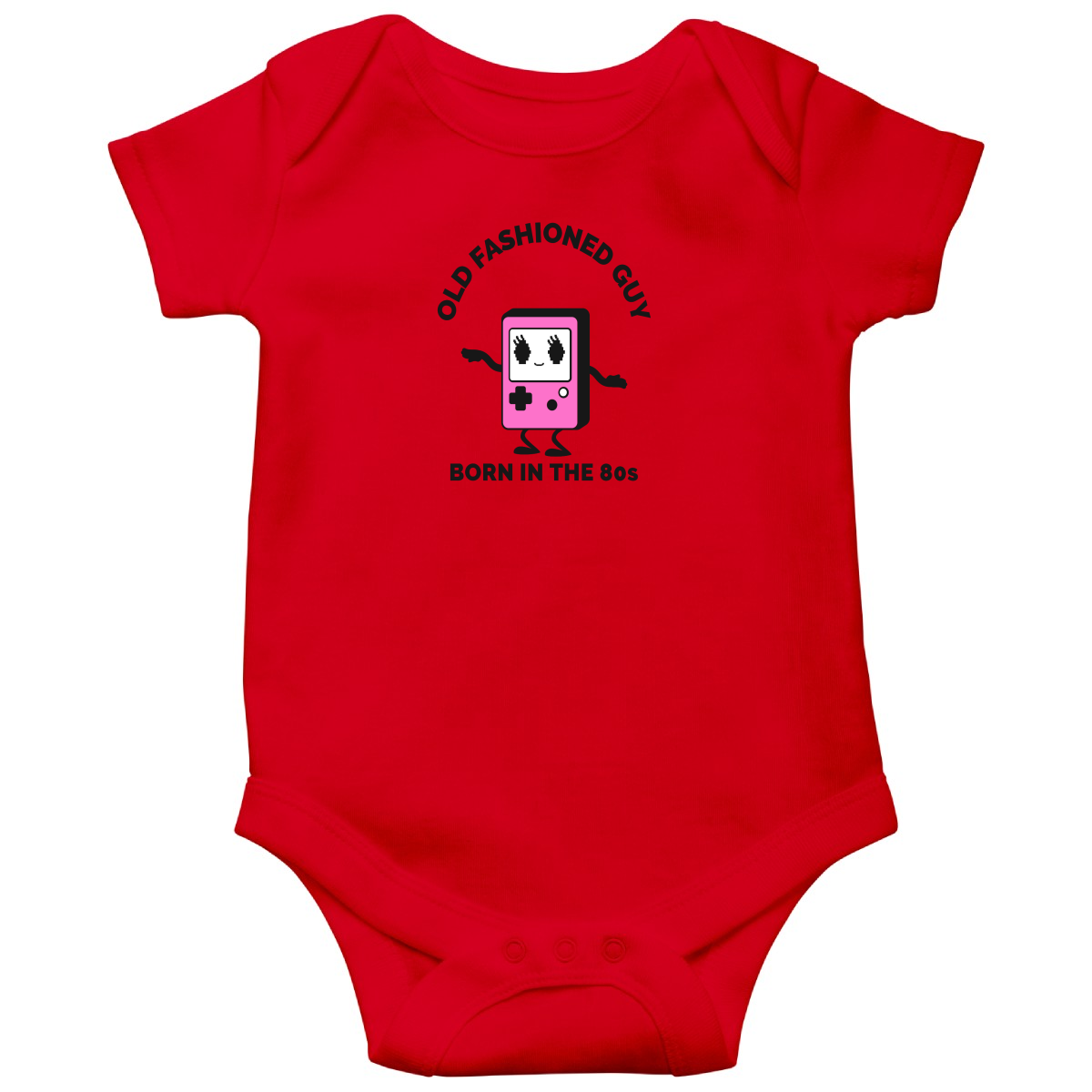 Old Fashioned Guy Baby Bodysuits | Red