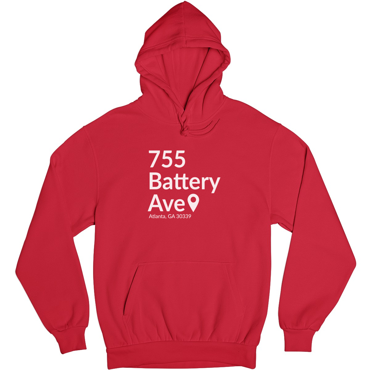 Atlanta Baseball Stadium Unisex Hoodie | Red