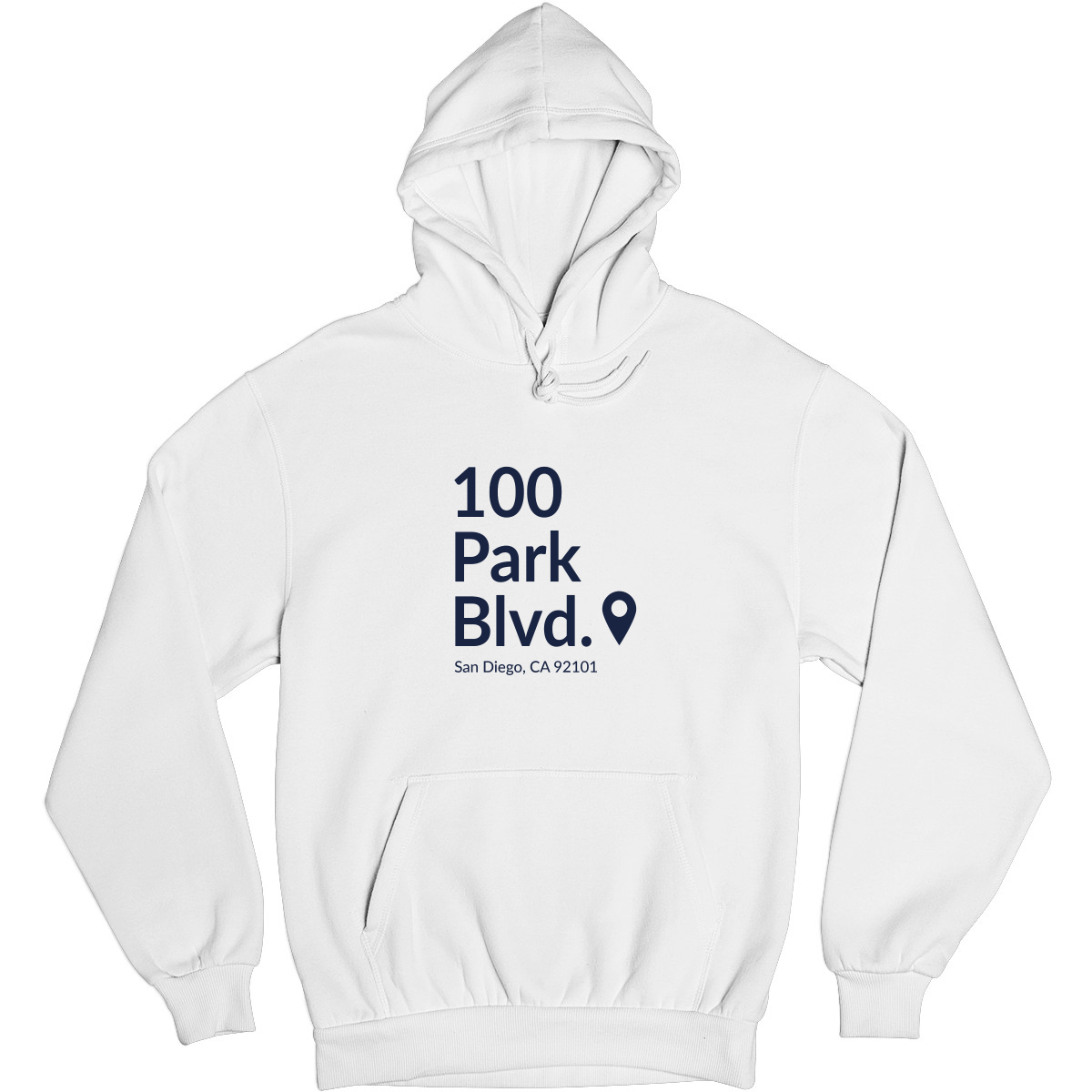 San Diego Baseball Stadium Unisex Hoodie | White