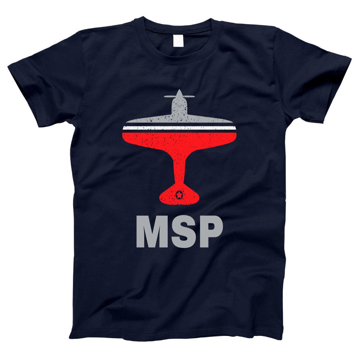 Fly Minneapolis MSP Airport Women's T-shirt | Navy