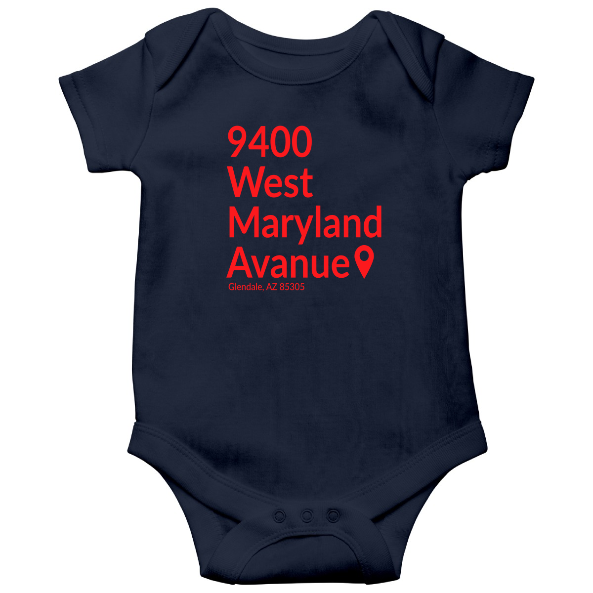 Arizona Hockey Stadium Baby Bodysuits | Navy