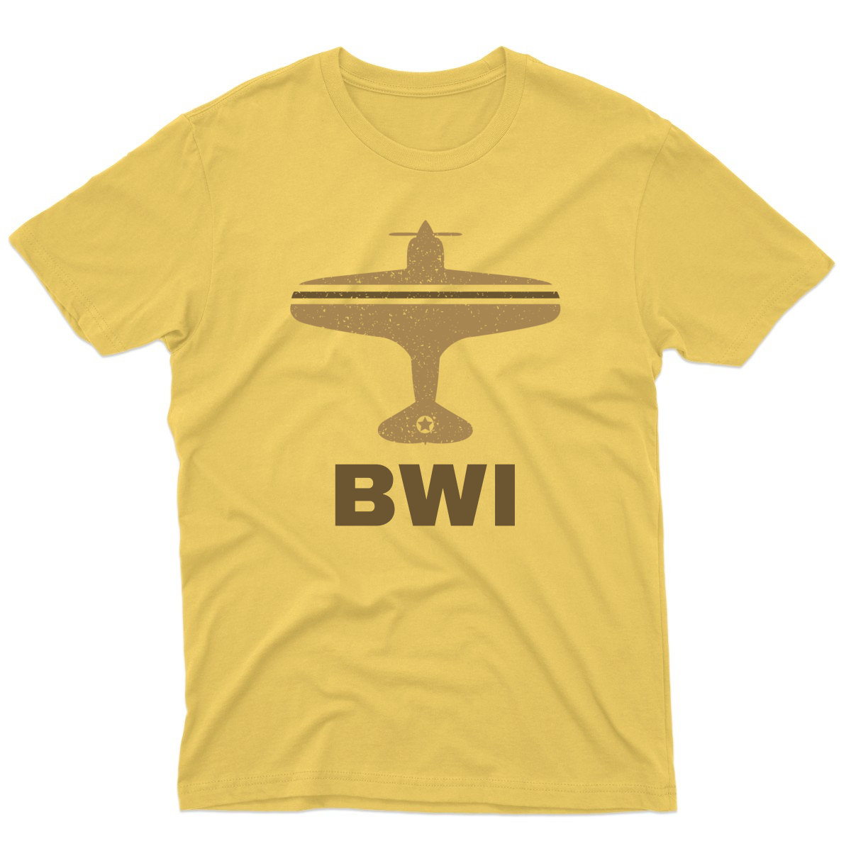 Fly Baltimore BWI Airport Men's T-shirt | Yellow