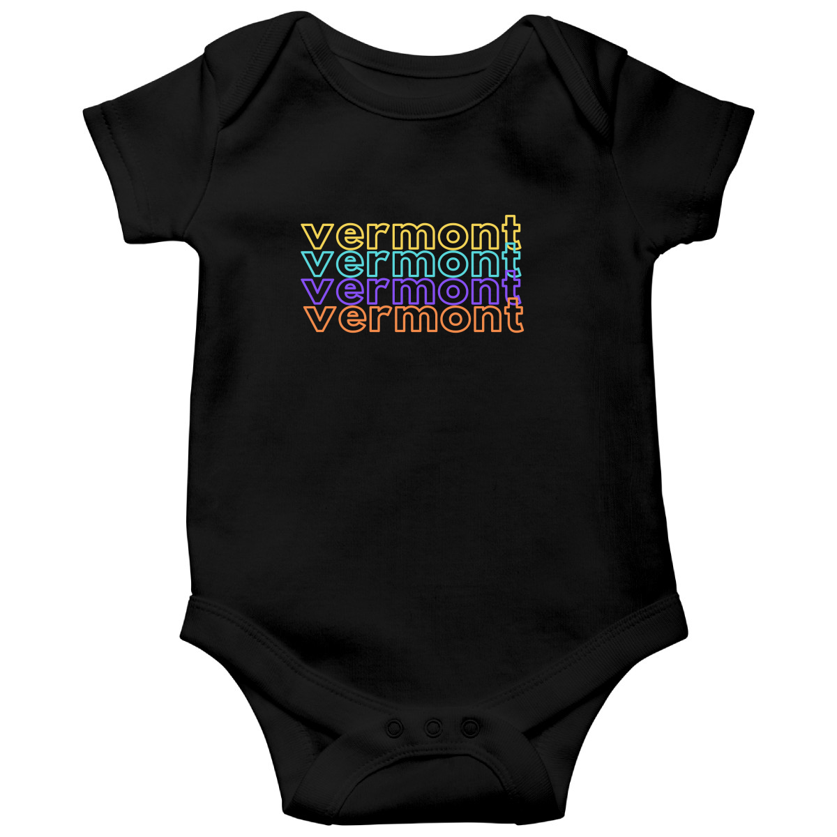 Vermont Baby Bodysuit | Black