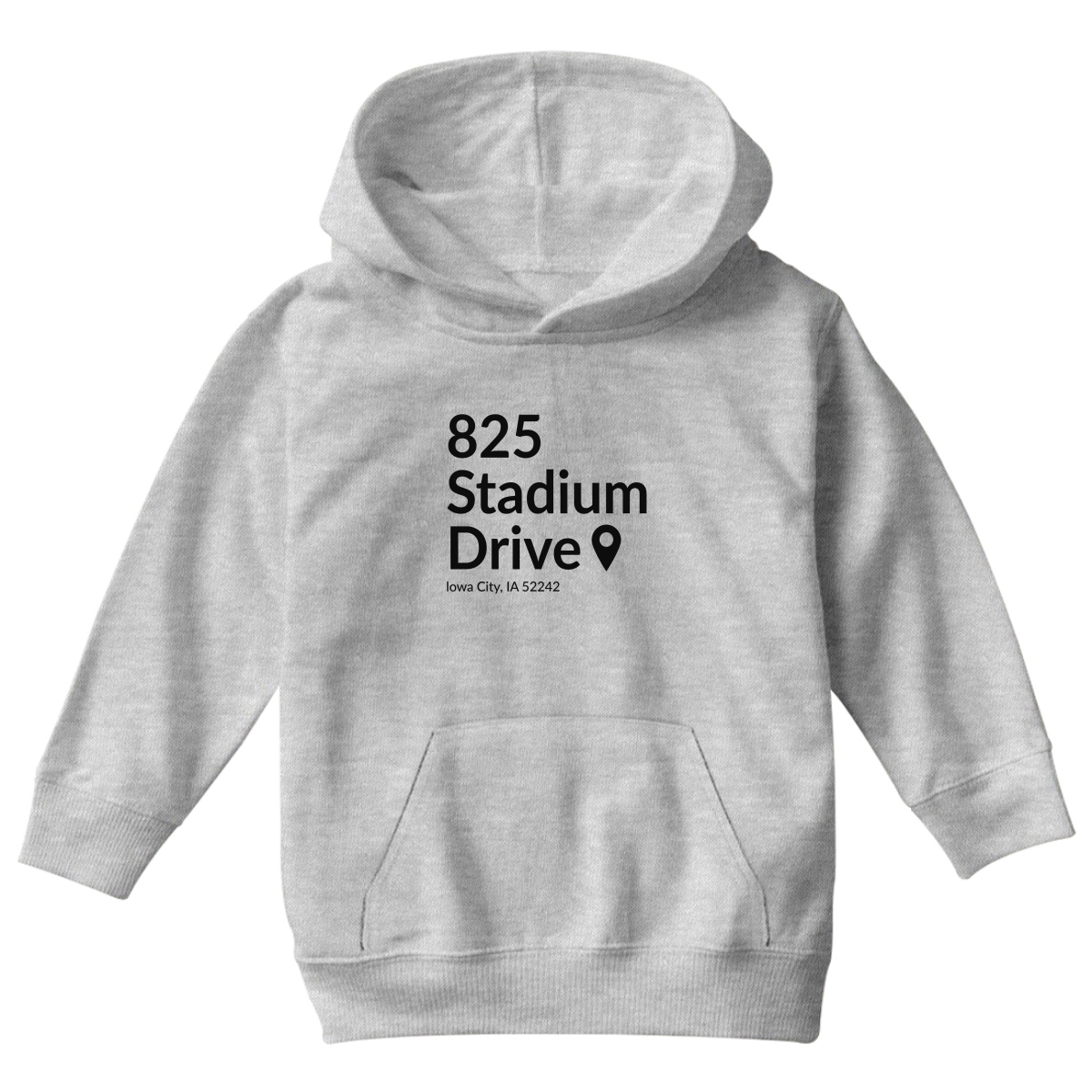 Iowa Football Stadium Kids Hoodie | Gray