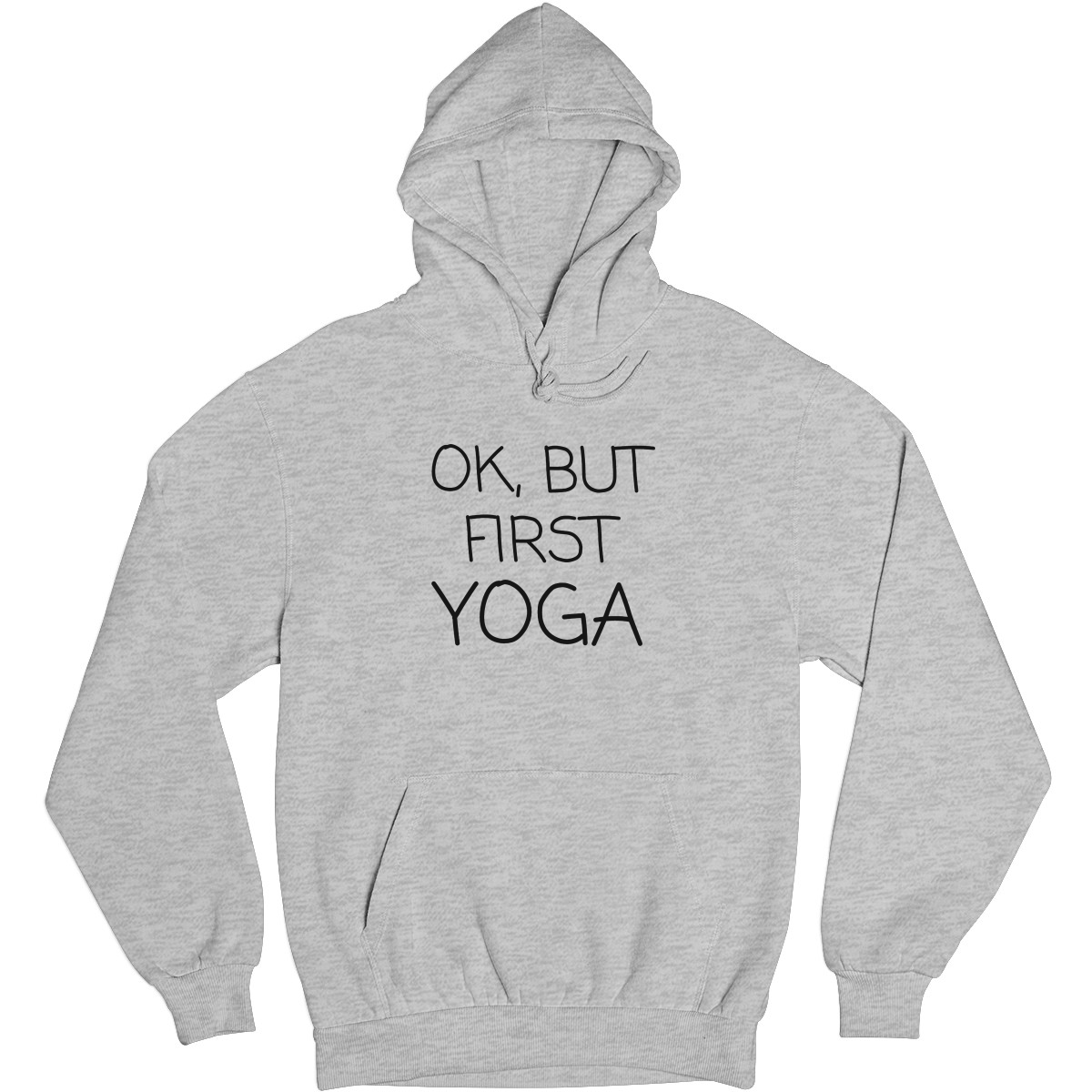 Ok But First Yoga Unisex Hoodie | Gray