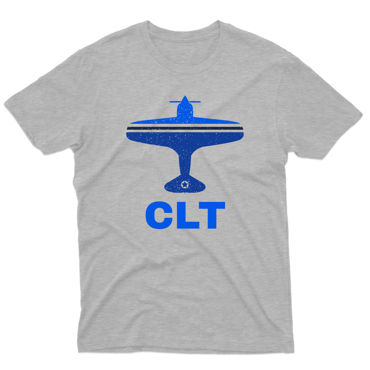 Fly Charlotte CLT Airport Men's T-shirt | Gray