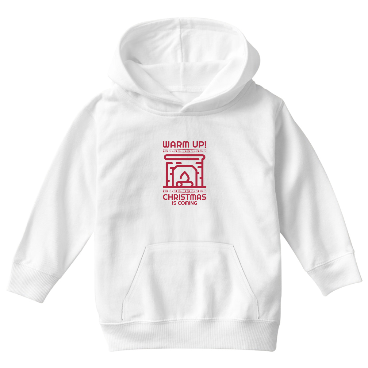 Christmas Is Coming Kids Hoodie | White