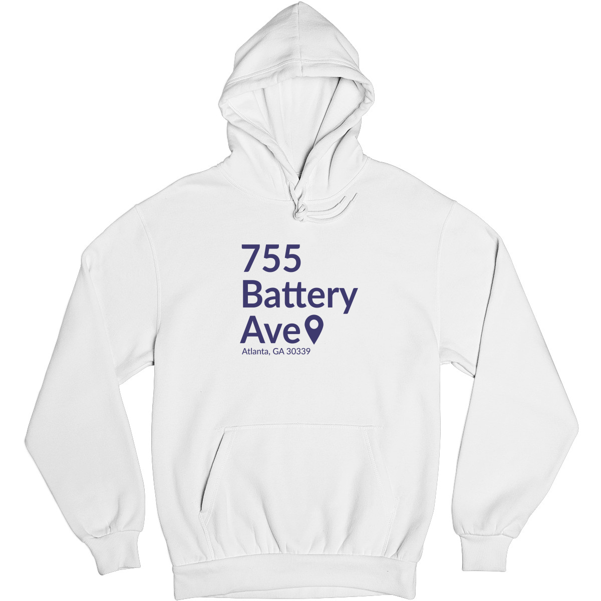 Atlanta Baseball Stadium Unisex Hoodie | White