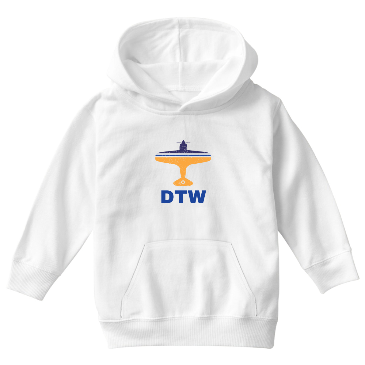 Fly Detrorit DTW Airport Kids Hoodie | White