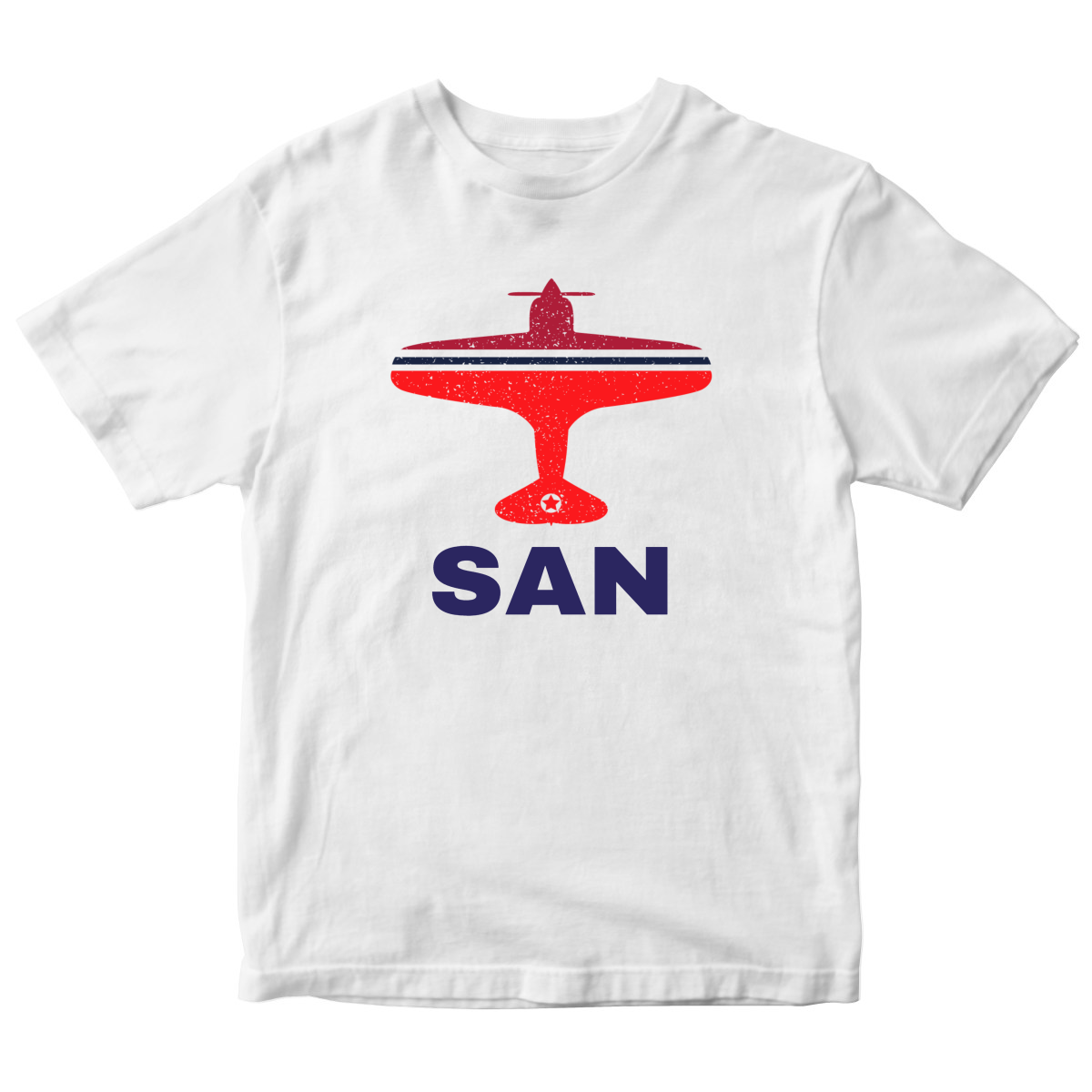 Fly San Diego SAN Airport Kids T-shirt | White