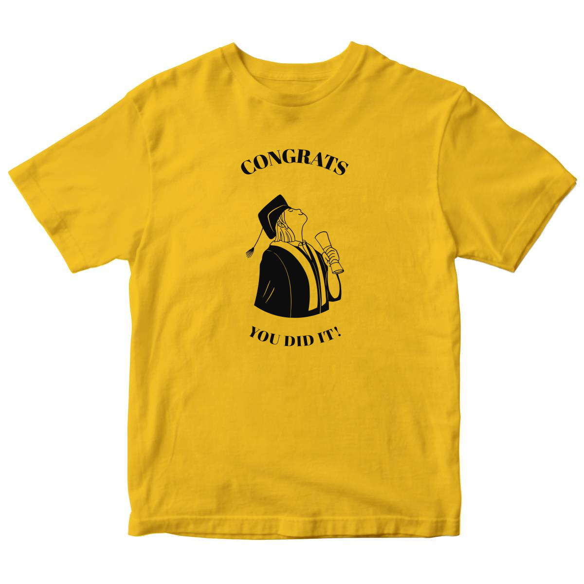 Congrats You Did It! Kids T-shirt | Yellow