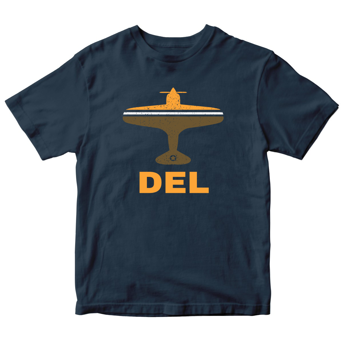 Fly Delhi DEL Airport Kids T-shirt | Maroon