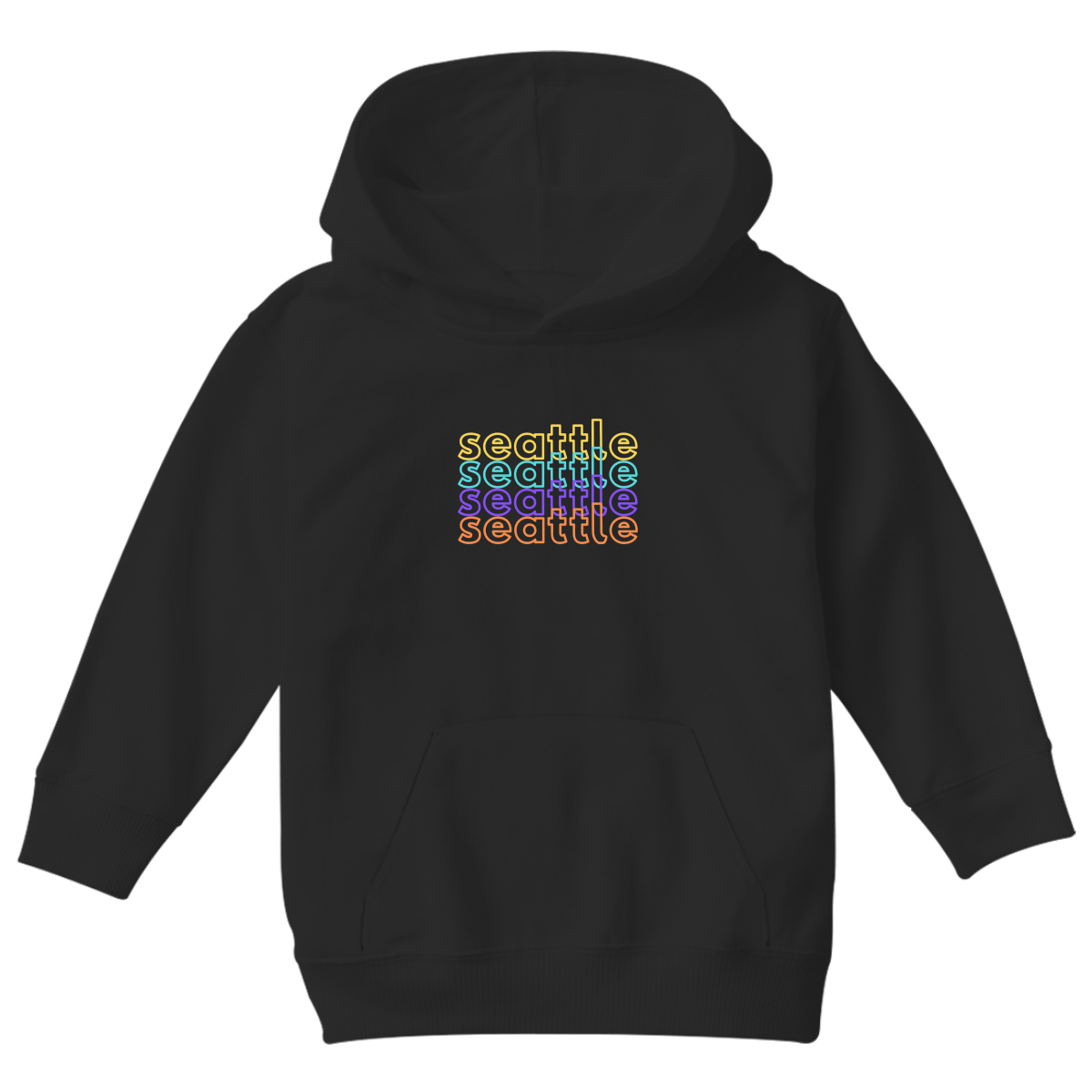 Seattle Kids Hoodie | Black