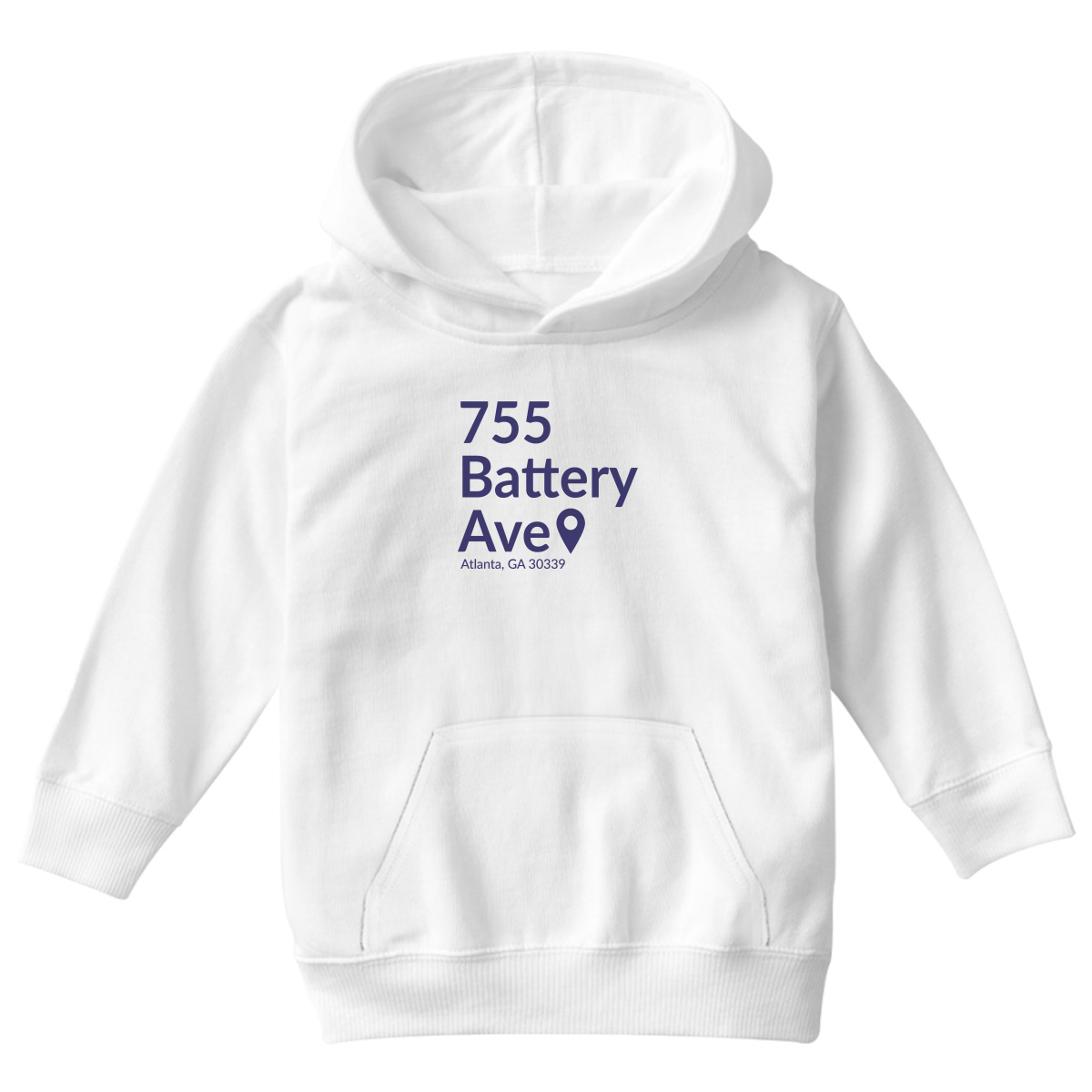 Atlanta Baseball Stadium Kids Hoodie | White