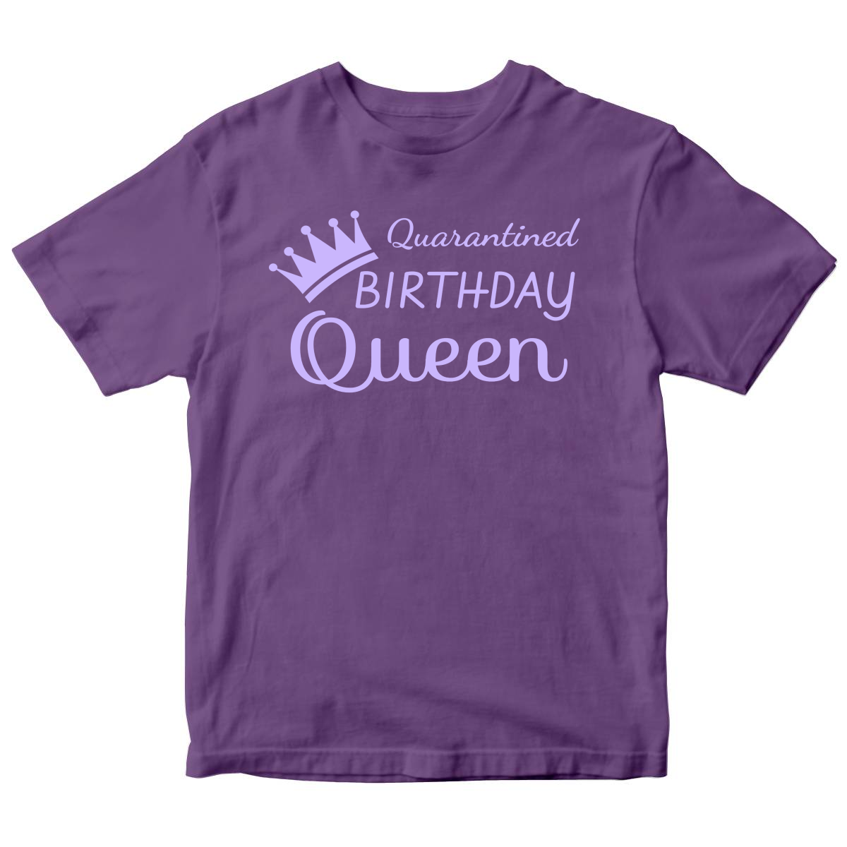 Quarantined Birthday Queen Kids T-shirt | Purple