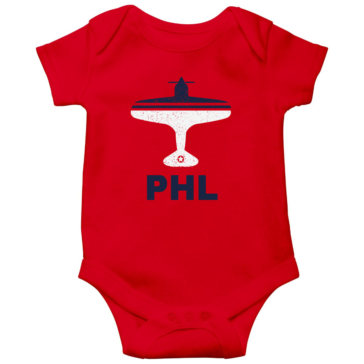 Fly Philadelphia PHL Airport Baby Bodysuits | Red