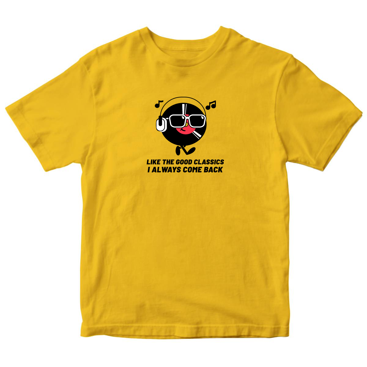 Like a good classic I always come back Kids T-shirt | Yellow