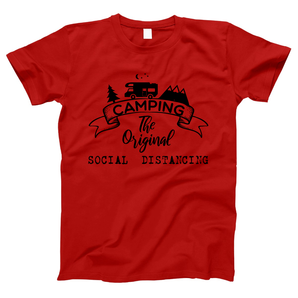 Camping Social Distancing Women's T-shirt | Red