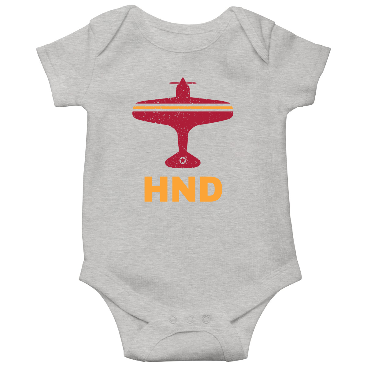 Fly Tokyo HND Airport  Baby Bodysuits | Gray