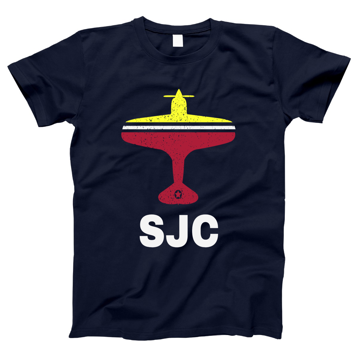 Fly San Jose SJC Airport Women's T-shirt | Navy